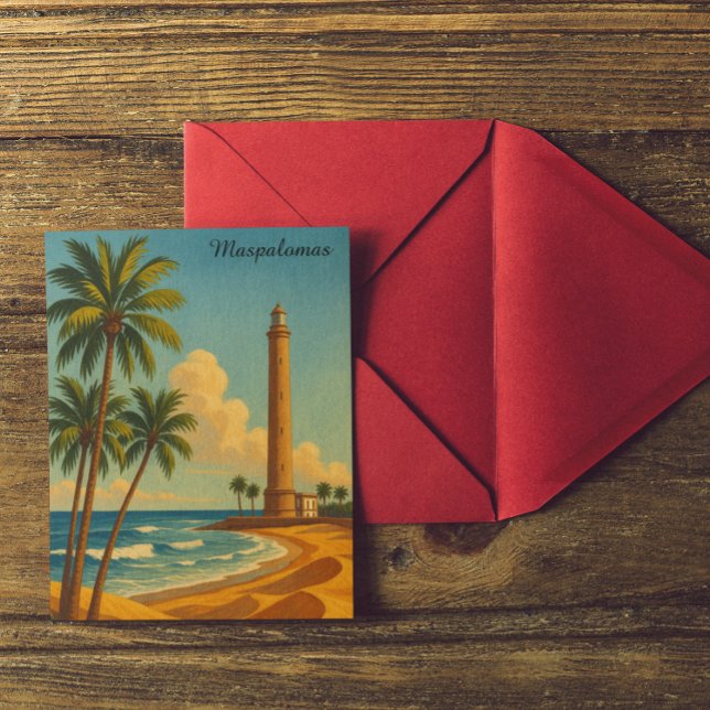 Postal Hermosa Playa de Maspalomas Meloneras Gran Canaria (Beautiful Maspalomas Meloneras Beach Gran Canaria Postcard)