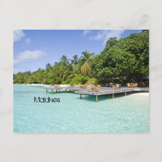Postal Hermosa playa en maldivas