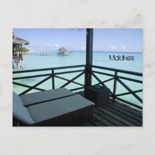 Postal Hermosa playa en maldivas