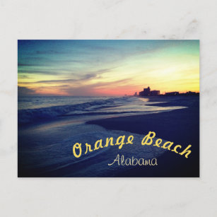 Postal Hermosa playa Naranja Sunset
