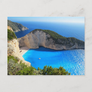 Postal Hermosa playa Navagio, Grecia