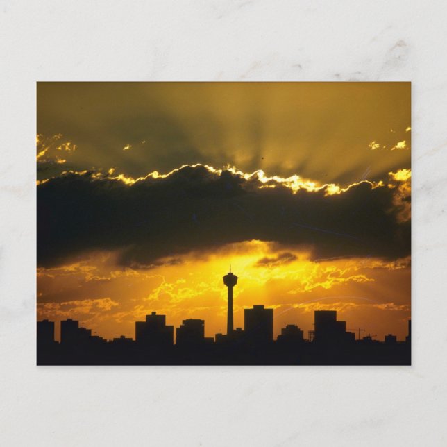 Postal Hermosa puesta de sol: Calgary sunset, Alberta, Ca (Anverso)