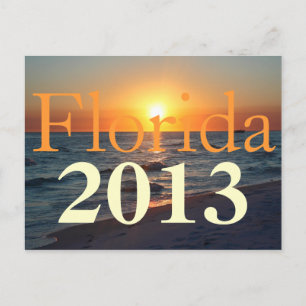 Postal Hermosa puesta de sol en la playa de Florida - AÑO