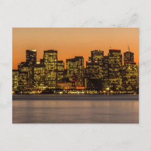 Postal Hermosa puesta de sol en San Francisco
