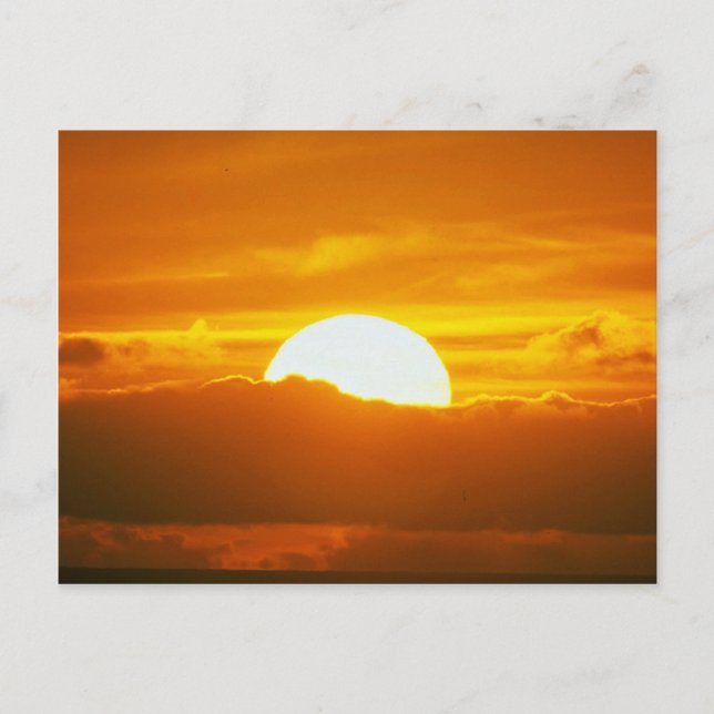 Postal Hermosa puesta de sol: Moorea, paso de arrecife ex (Anverso)