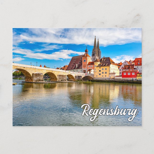 Postal Hermosa Regensburg, Alemania (Anverso)