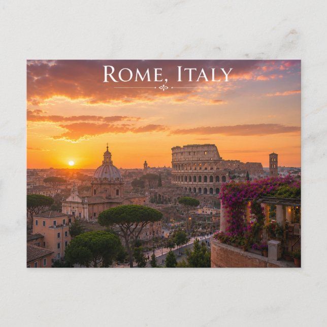 Postal Hermosa Roma Italia (Anverso)