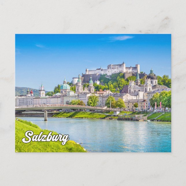 Postal Hermosa Salzburgo, Austria (Anverso)