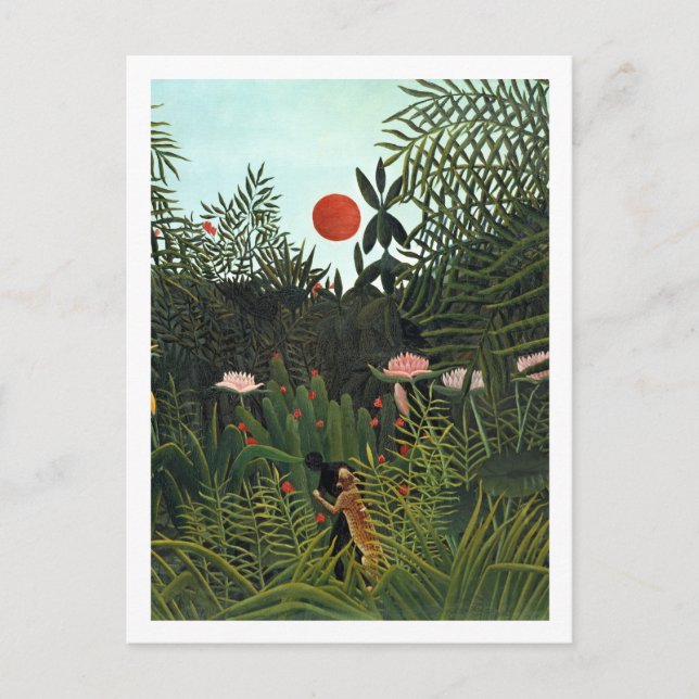Postal Hermosa Selva Virgen de Henri Rousseau (Anverso)