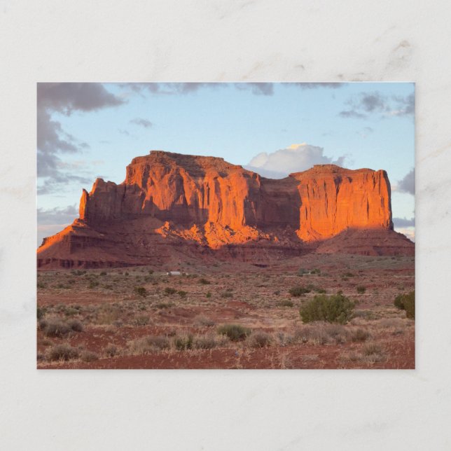 Postal Hermosa toma de sol en el Valle del Monumento (Anverso)