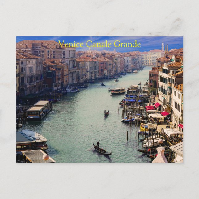 Postal Hermosa Venecia - Grande Canale Italia (Anverso)