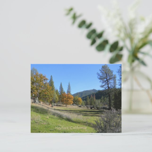 Postal Hermosa vista en el valle.... (Anverso de pie)