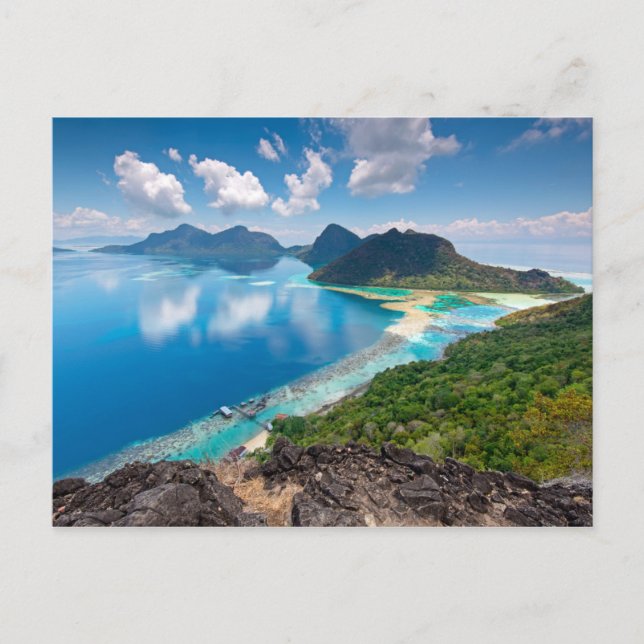 Postal Hermosa vista | Top of the Bohey Dulang Island (Anverso)
