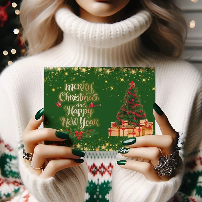 Postal Hermosa y brillante árbol de navidad (Subido por el creador)