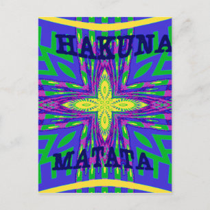 Postal Hermosa y encantadora Mombasa Kanga Hakunamatata T