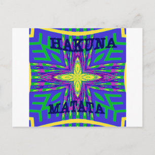 Postal Hermosa y encantadora Mombasa Kanga Hakunamatata T