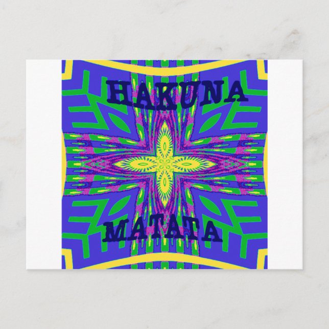 Postal Hermosa y encantadora Mombasa Kanga Hakunamatata T (Anverso)