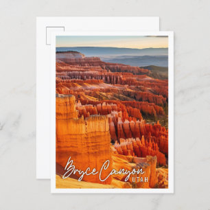 Postal Hermosa y pintoresca vista de Bryce Canyon Utah US