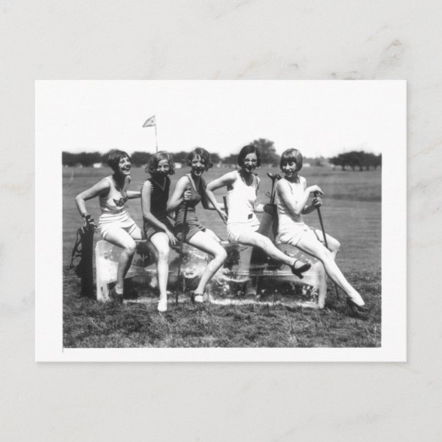 Postal Hermosas Bellezas De Baño En Hielo (Anverso)