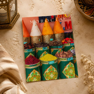 Postal Hermosas Especias Coloridas de Marrakech