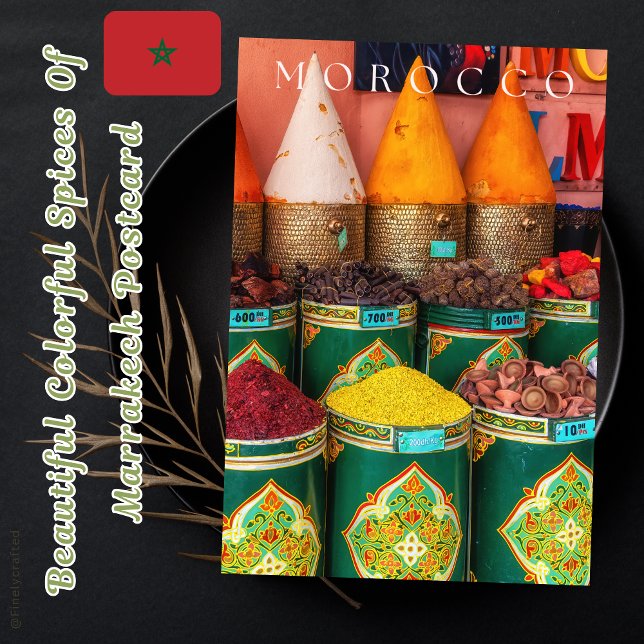 Postal Hermosas Especias Coloridas De Marrakech (Subido por el creador)