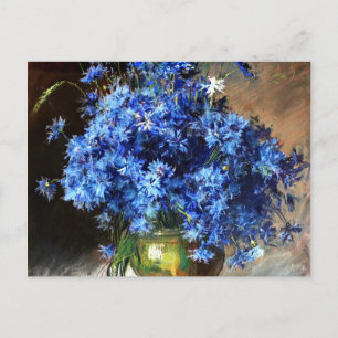 Postal Hermosas flores azules