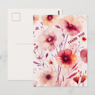 Postal Hermosas flores silvestres GRACIAS