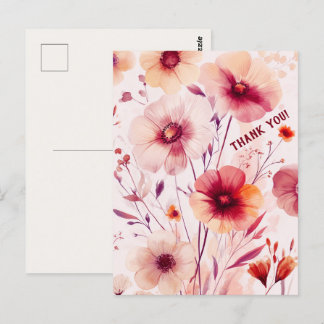 Postal Hermosas flores silvestres GRACIAS