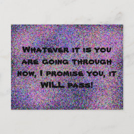 Postal Hermosas palabras de aliento morado