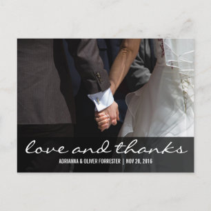 Postal Hermosas parejas románticas Boda de fotos gracias
