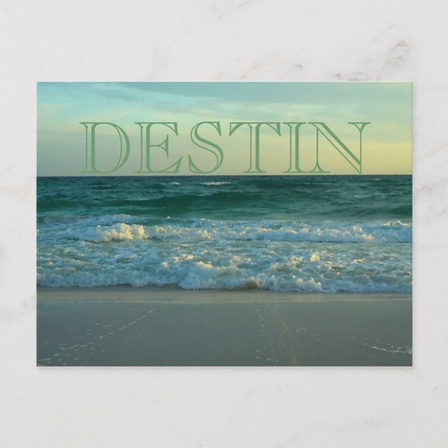Postal Hermosas playas de Destin, Florida (Anverso)