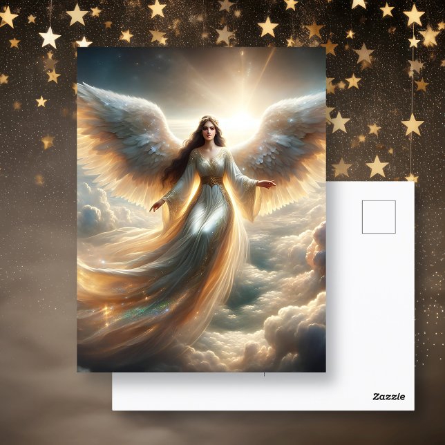 Postal Hermoso ángel en las nubes (Subido por el creador)