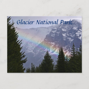 Postal Hermoso arco iris en el Parque Nacional Glaciar
