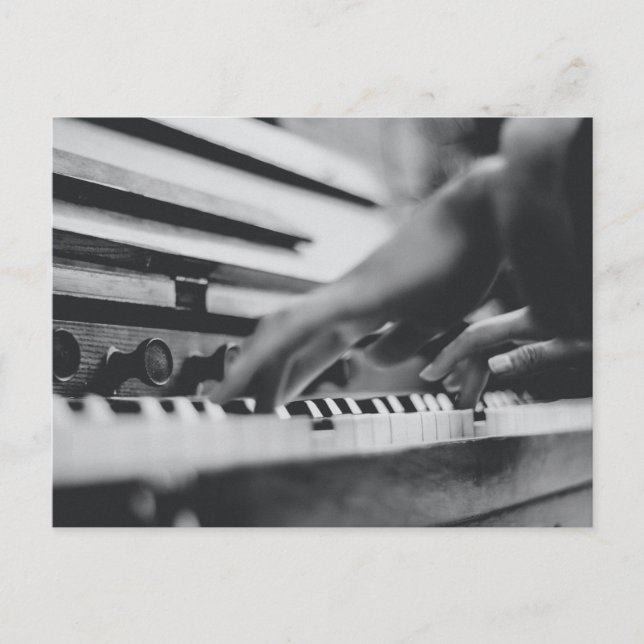 Postal Hermoso Arte de Piano (Anverso)