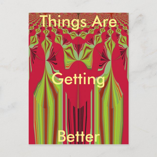 Postal Hermoso arte tribal africano rojo y amarillo (Anverso)