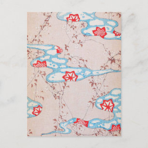 Postal Hermoso arte vintage de Sakura