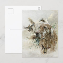 Postal Hermoso asentamiento con faisanes, arte