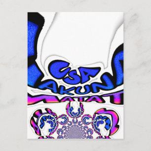 Postal Hermoso asombroso diseño de patrón de arte de text