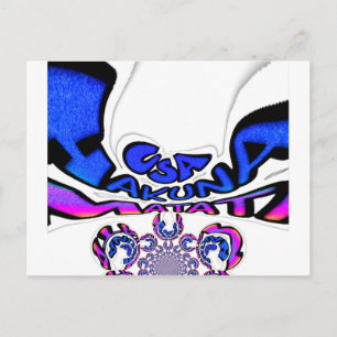 Postal Hermoso asombroso diseño de patrón de arte de text