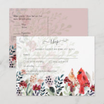 Hermoso Boda de Aves CARDINALES Rojas