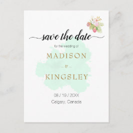 Postal Hermoso Boda del Boho Botánico de Lime Green 💚