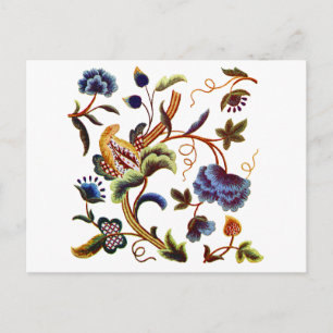 Postal Hermoso bordado isabelino jacobeo