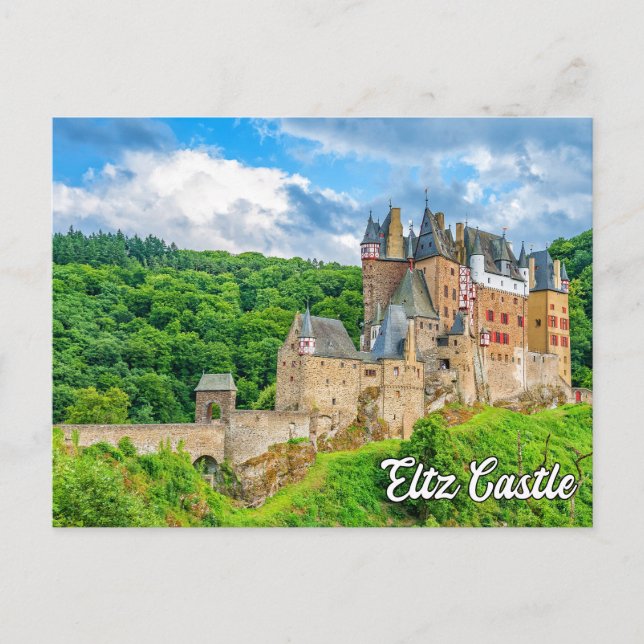 Postal Hermoso Castillo de Eltz, Alemania (Anverso)