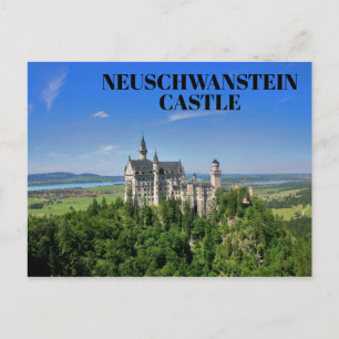 Postal Hermoso castillo Neuschwanstein Baviera Alemania