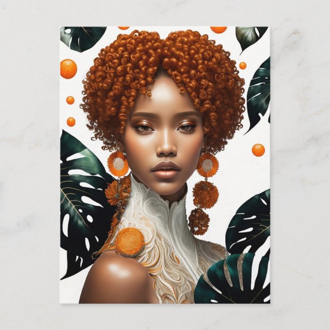 Postal hermoso chica (Anverso)