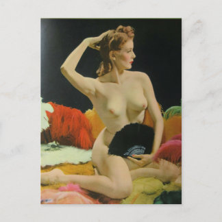 Postal Hermoso chica Vintage Pin up
