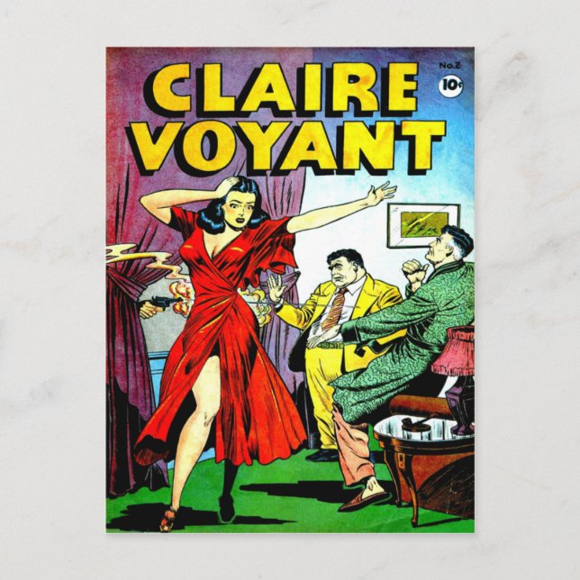 Postal Hermoso Chica y sabios chicos cómicos (Anverso)