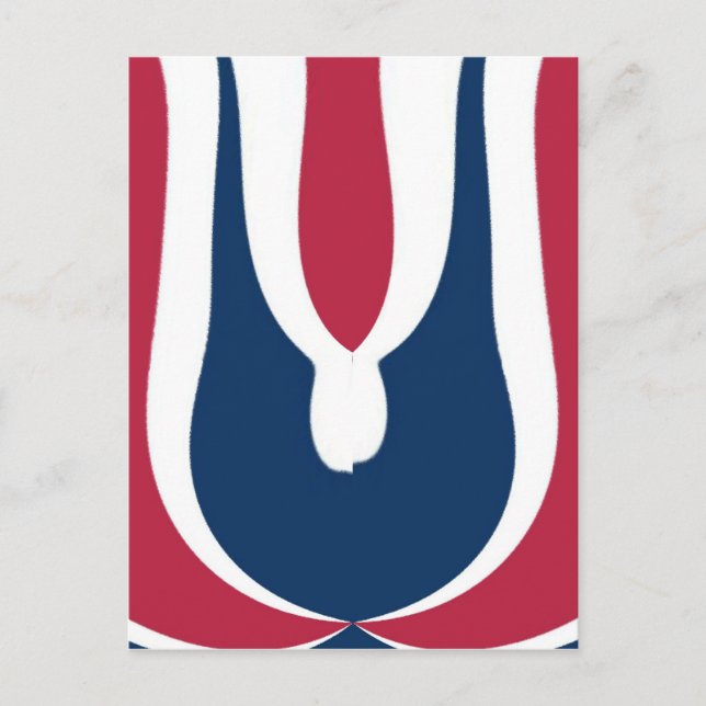 Postal Hermoso color rojo, blanco, azul textura Resumen (Anverso)