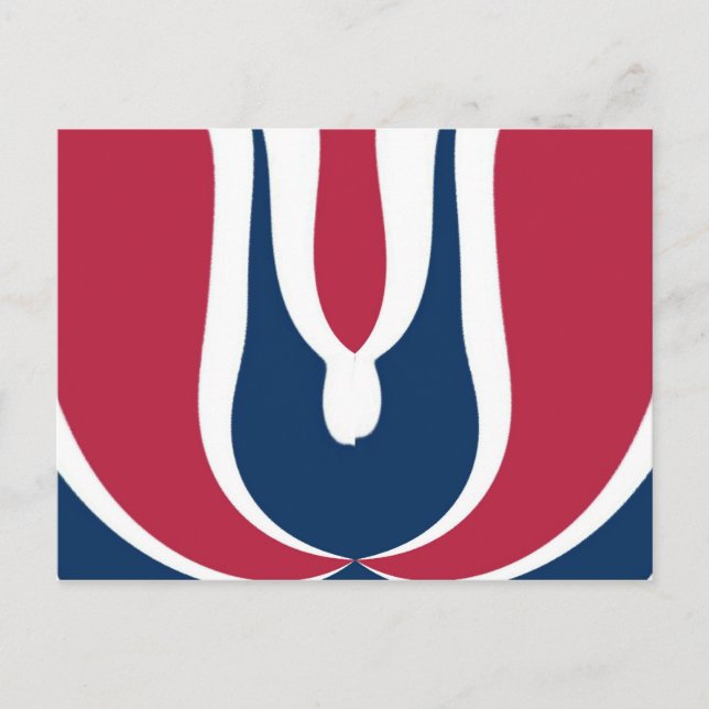 Postal Hermoso color rojo, blanco, azul textura Resumen (Anverso)