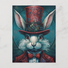 Postal Hermoso Conejo Tophat
